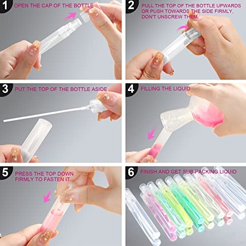 Mini Spray Bottle 20PCS Perfume Bottle Empty Perfume Atomizer, Plastic 10ml