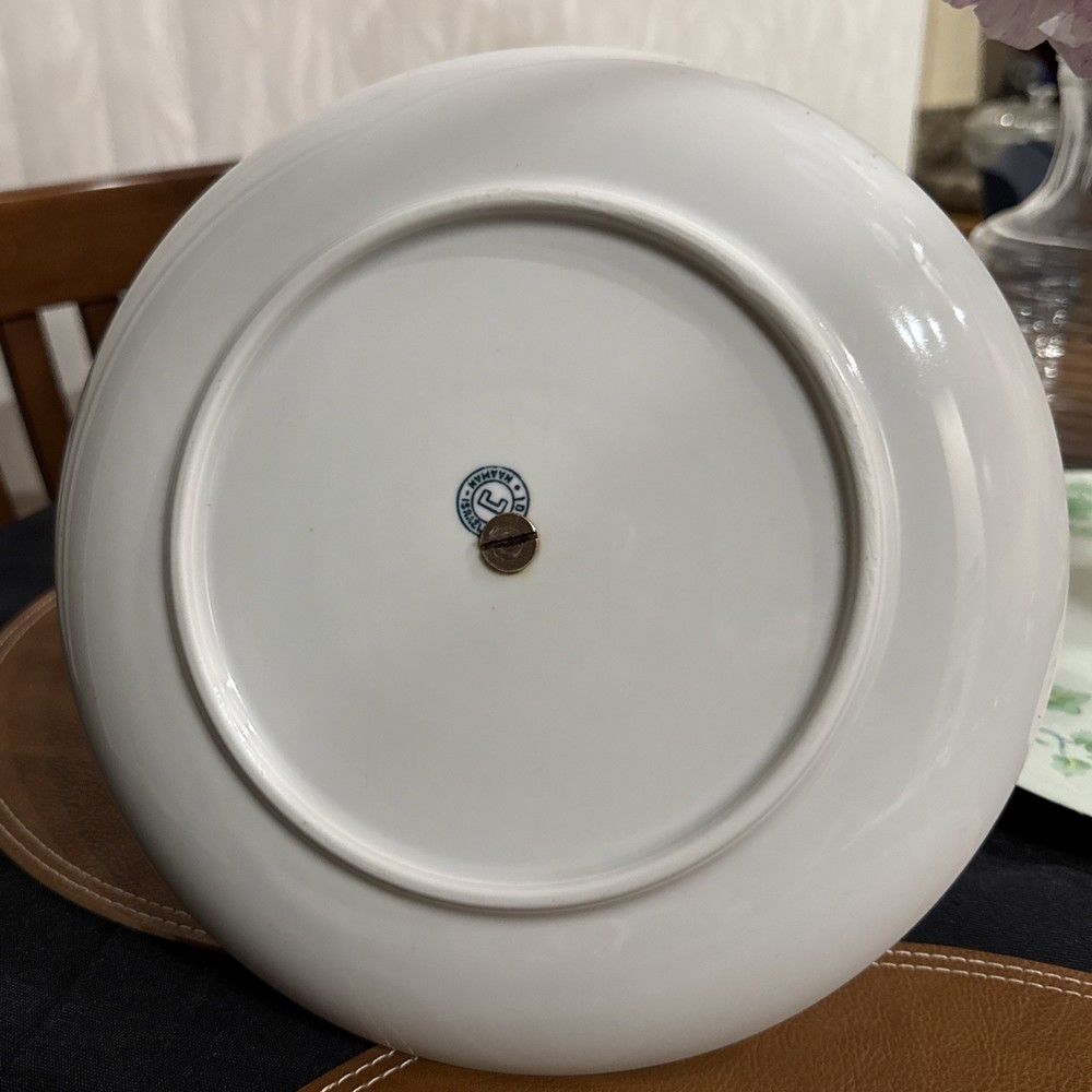 Vintage Snack Tray Two-Tier With Handle, Fruit Motif Great Spring Table Setting