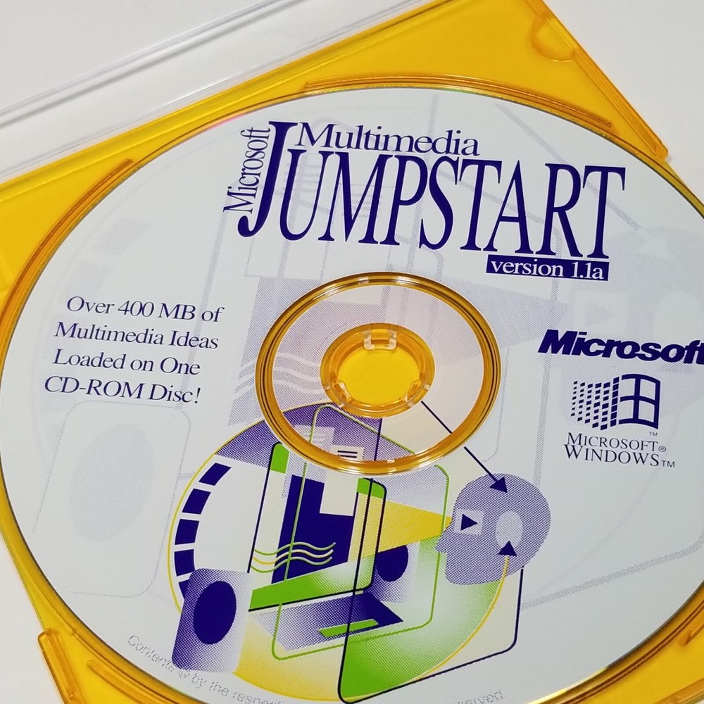 ⭐️⭐️⭐️⭐️⭐️ CD Disc Microsoft Multimedia Jumpstart Ver 1.1a