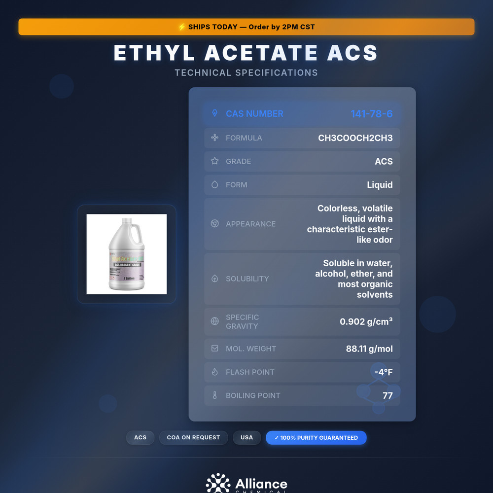 Ethyl Acetate ACS - 1 Gallon