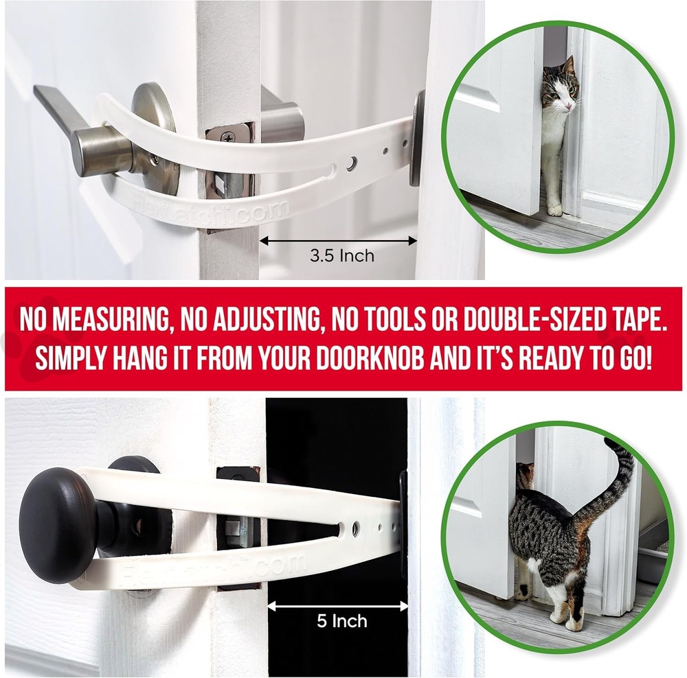 Cat Door Holder Latch - Bright White Alternative Standard,