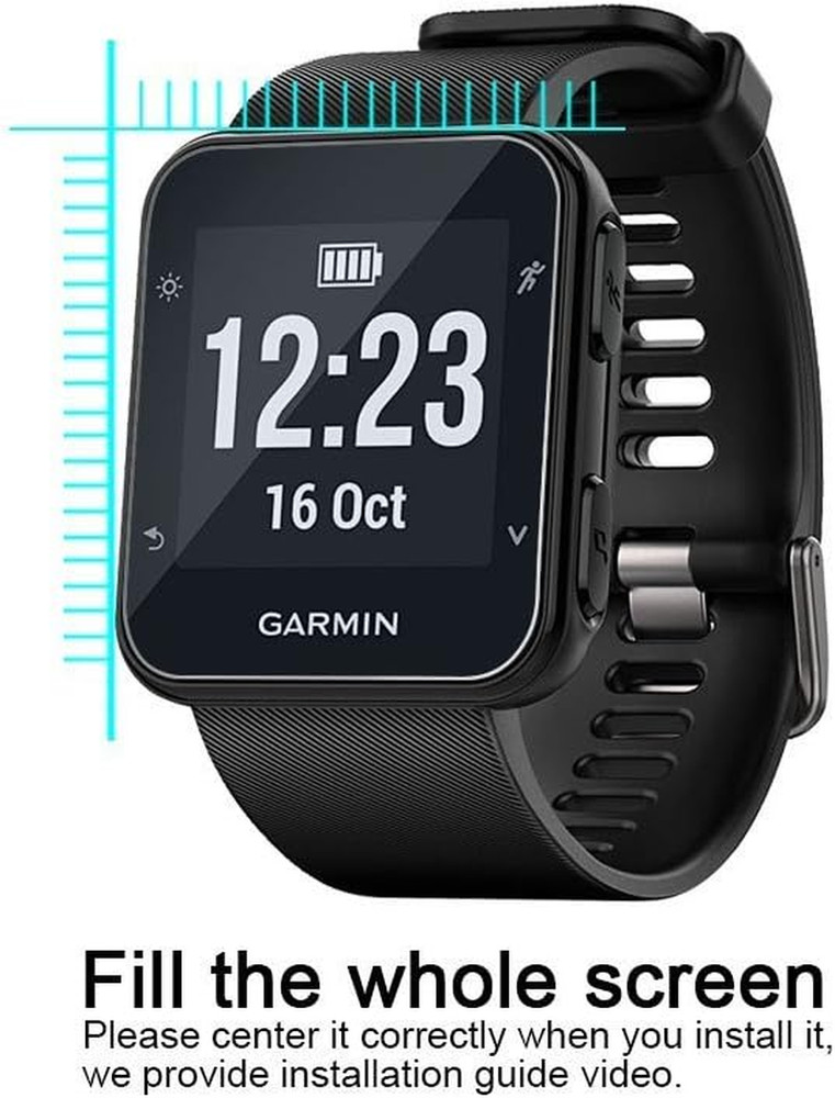 For Garmin Forerunner 35 Case, Silicone Case with Screen Protector (2 Pack) for