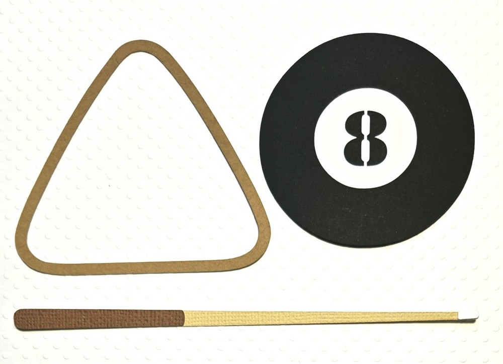 Eight Ball Set. Scrapbook, Card Making Paper Piecing