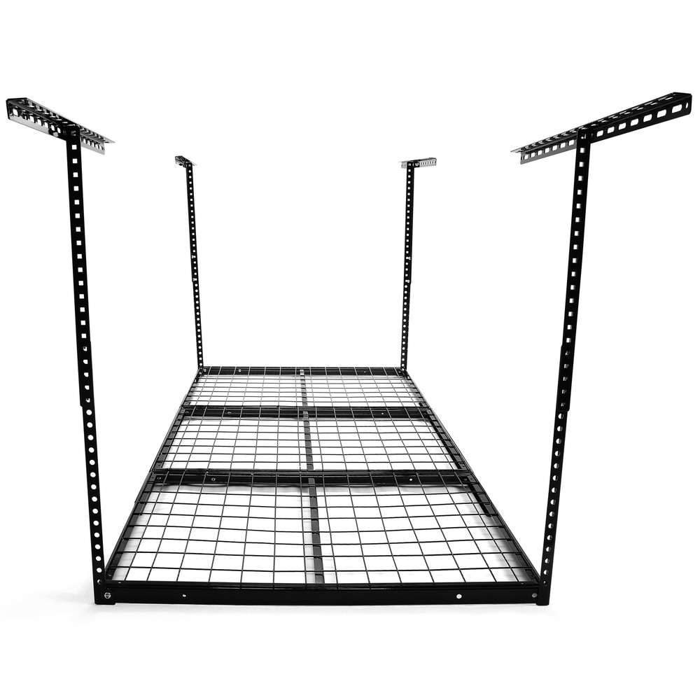HEAVY DUTY 3ft x 6ft Overhead Garage Storage Adjustable Mounted Ceiling Rack BLK