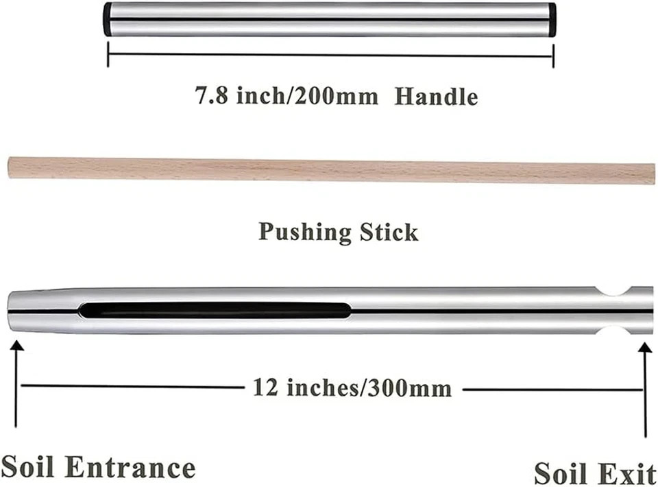 Soil Sample Probe 12 Inch with T Handle, Soil Sampler Tool, Soil Test Kit, Soil