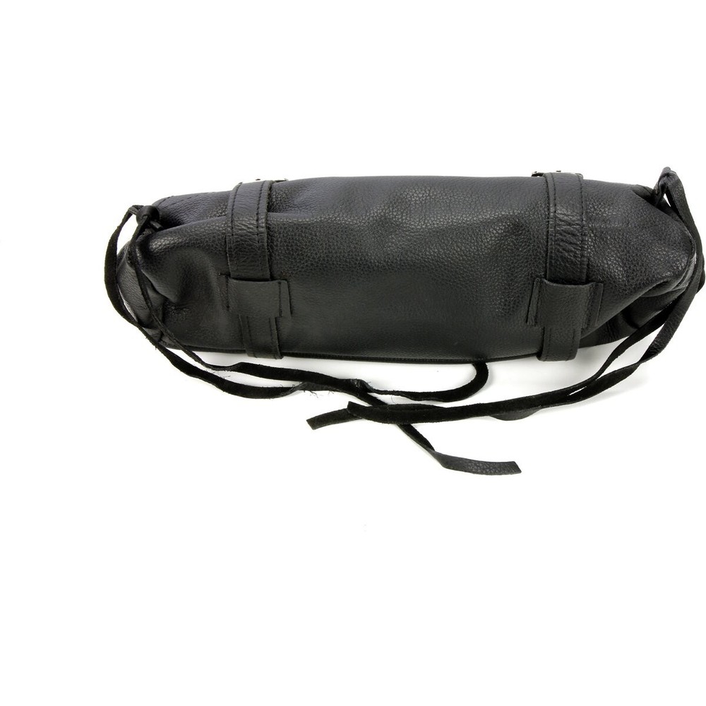 Hot Leathers Black Soft Leather Tool Bag - TBC1025