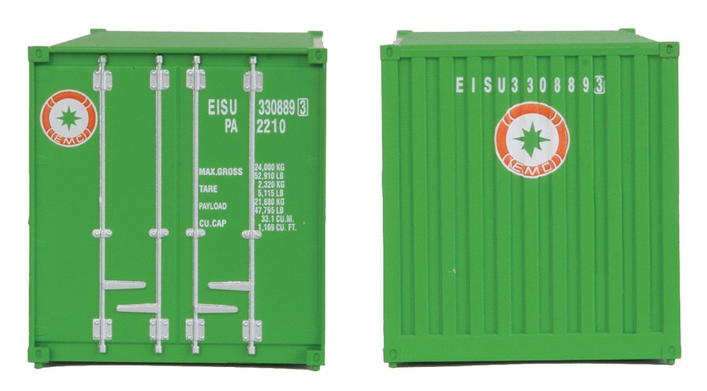 Walthers 20' Corrugated Container w/ Flat Panel Evergreen HO Scale