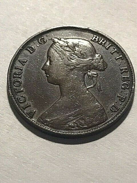 1861 Great Britain Half Penny VF+ #737