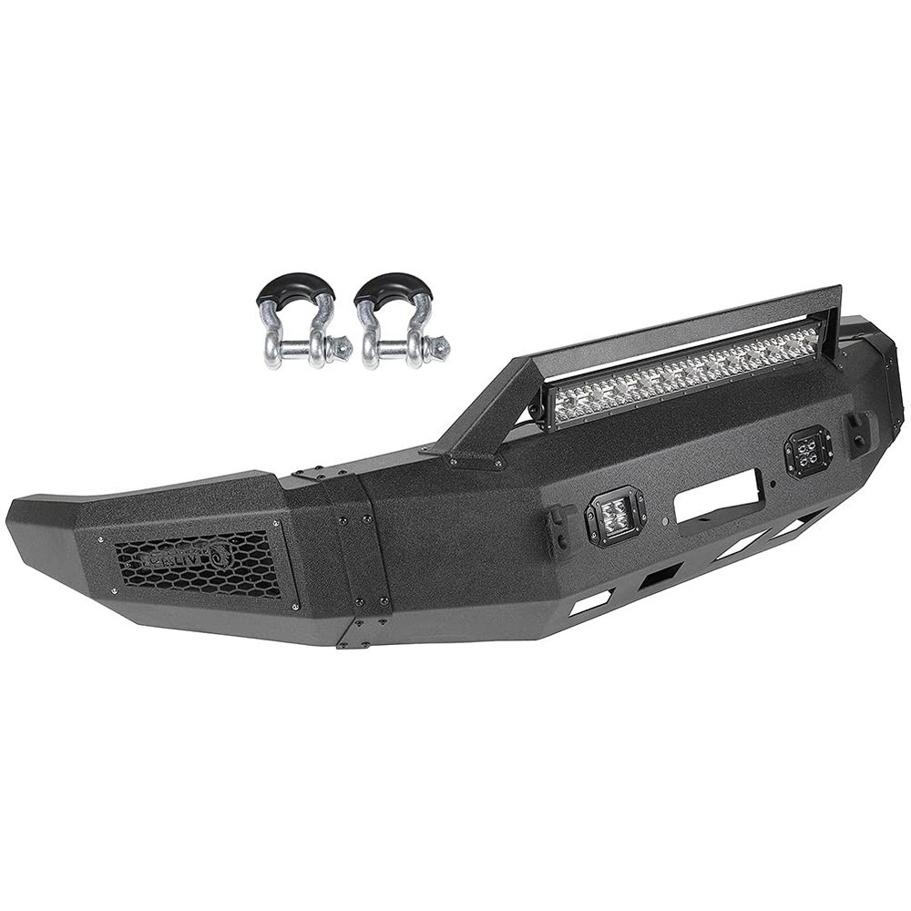Front Bumper Ram 2500 3500 2010-2018 Winch Plate D-ring LED Lights