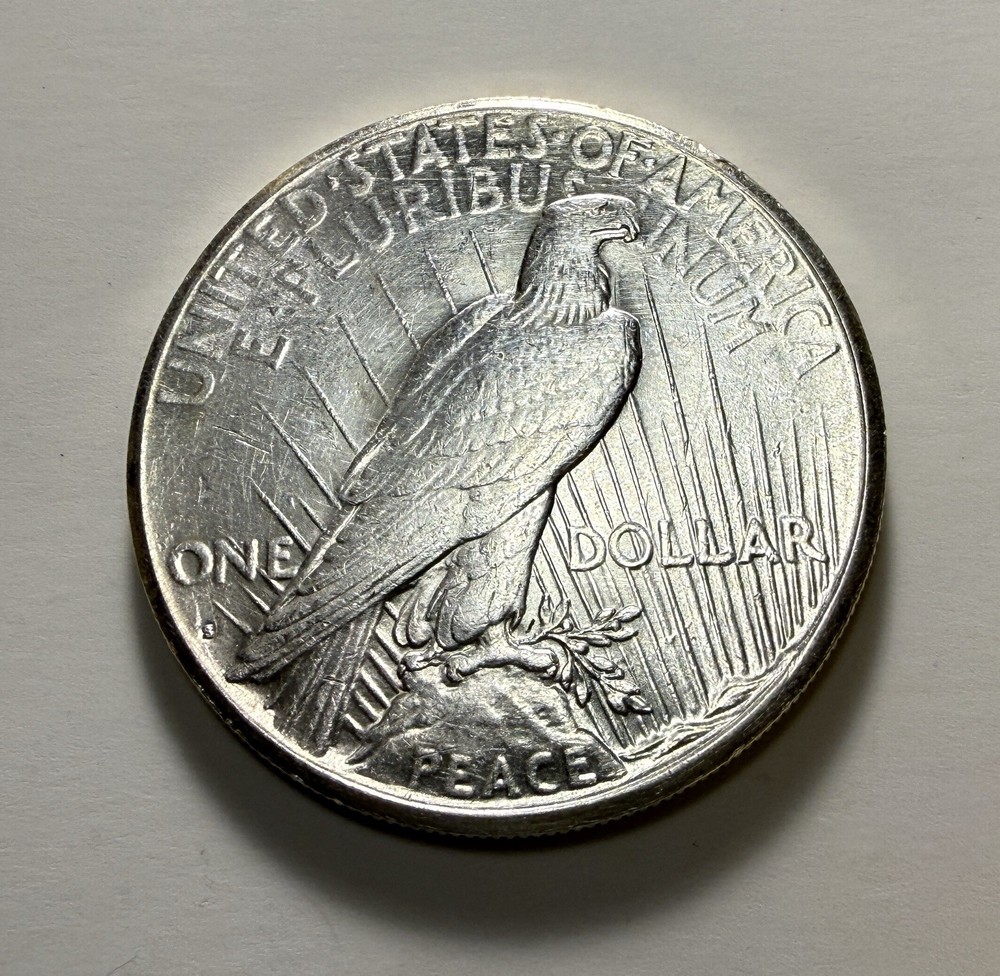 Nice Luster 1924 S PEACE DOLLAR UNC MS DETAILS (cleaned) NICE STRIKE