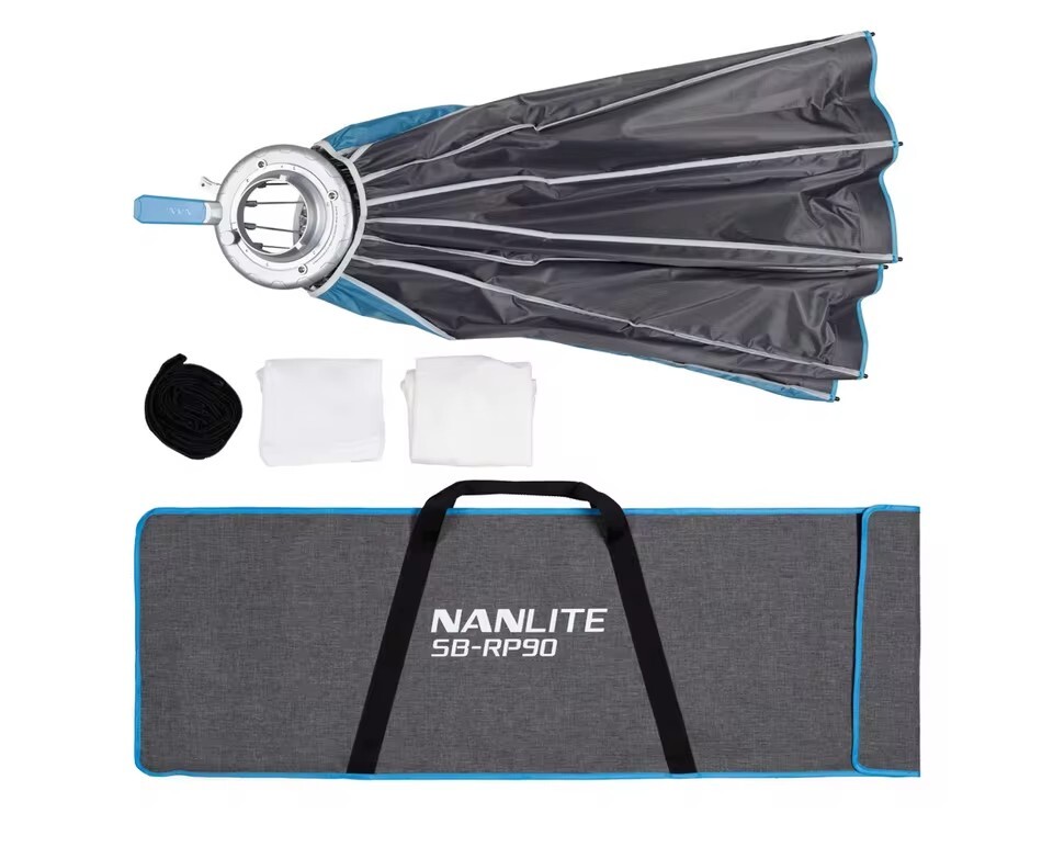 NANLITE Rapid 90CM Bowens Mount Quick Release Parabolic Softbox With Honeycomb
