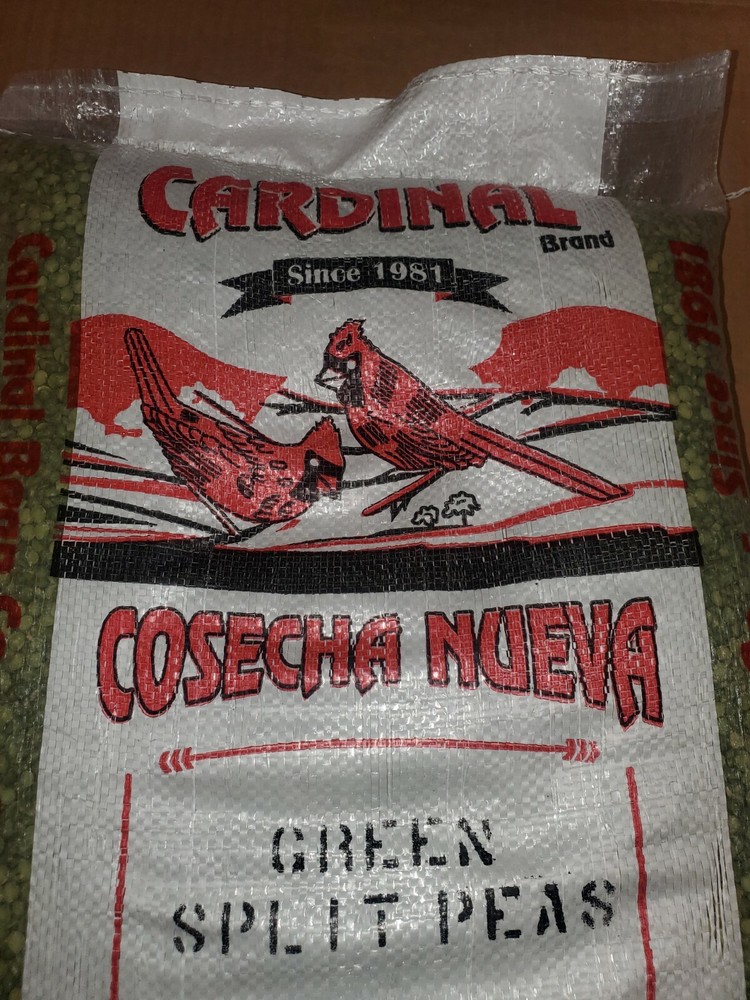 25 lb. Bulk Green splits peas