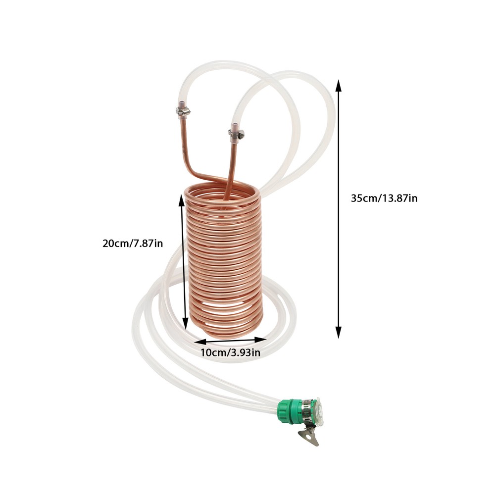 Copper Immersion Wort Chiller for Homebrew - Food-Grade & Efficient Cooling