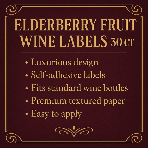 LD Carlson Elderberry Fruit Wine Labels 30 ct