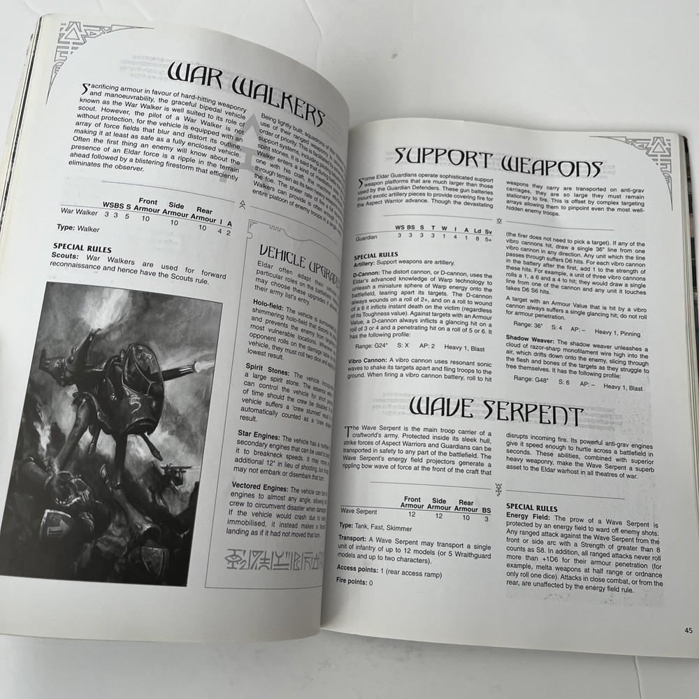 Warhammer 40,000 Eldar Codex 4th Edition 2006 Rulebook Games Workshop Army Book