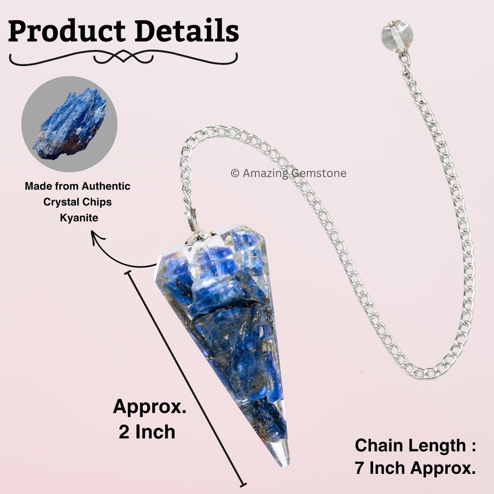 Kyanite Orgone Crystal Pendulums