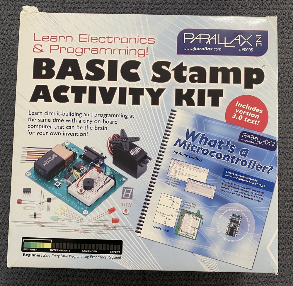 Parallax BASIC Stamp Activity Kit (COMPLETE) Programming Microcontroller Circuit
