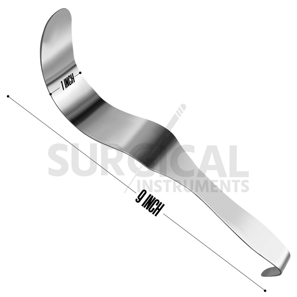 DEAVER Retractor SOLID HANDLE Surgical Instrument 1 x 9 Stainless German Grade