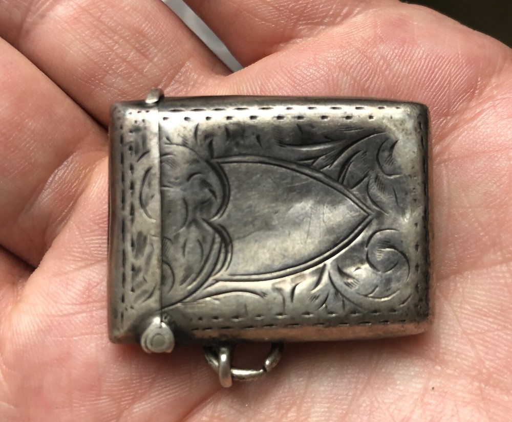 Edwardian Silver Vesta CAse Birmingham 1908 A70017