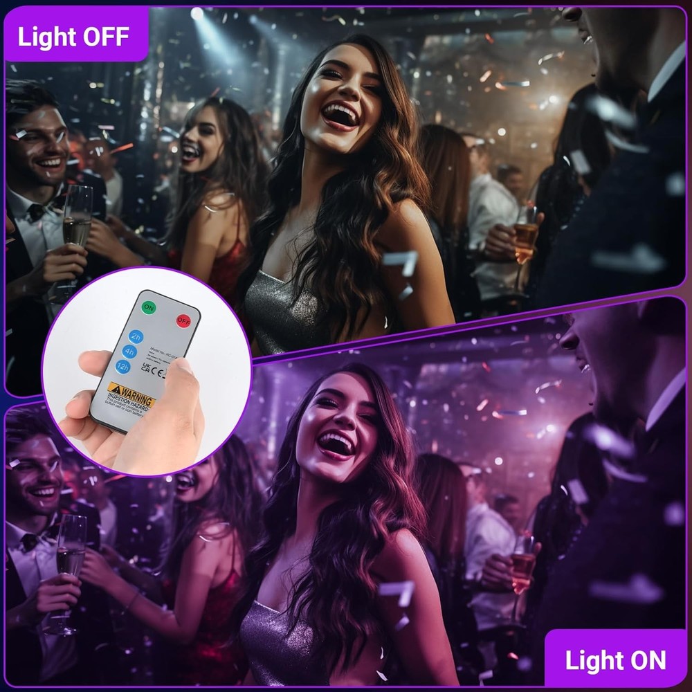 48W LED Black Light Bar Blacklight Bars with Plug and 1P, With Remote