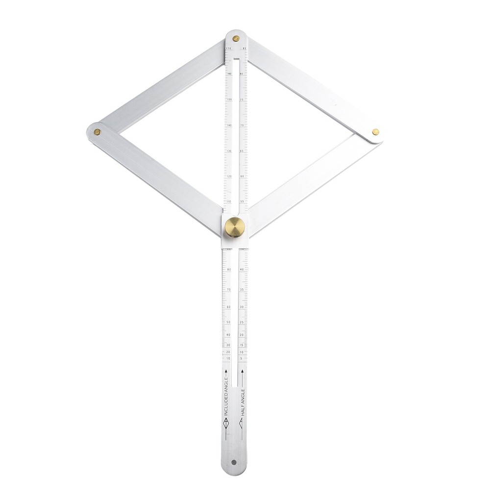 Square Protractor Protractor Stainless Steel Tool 17.1cm Silver Artifact