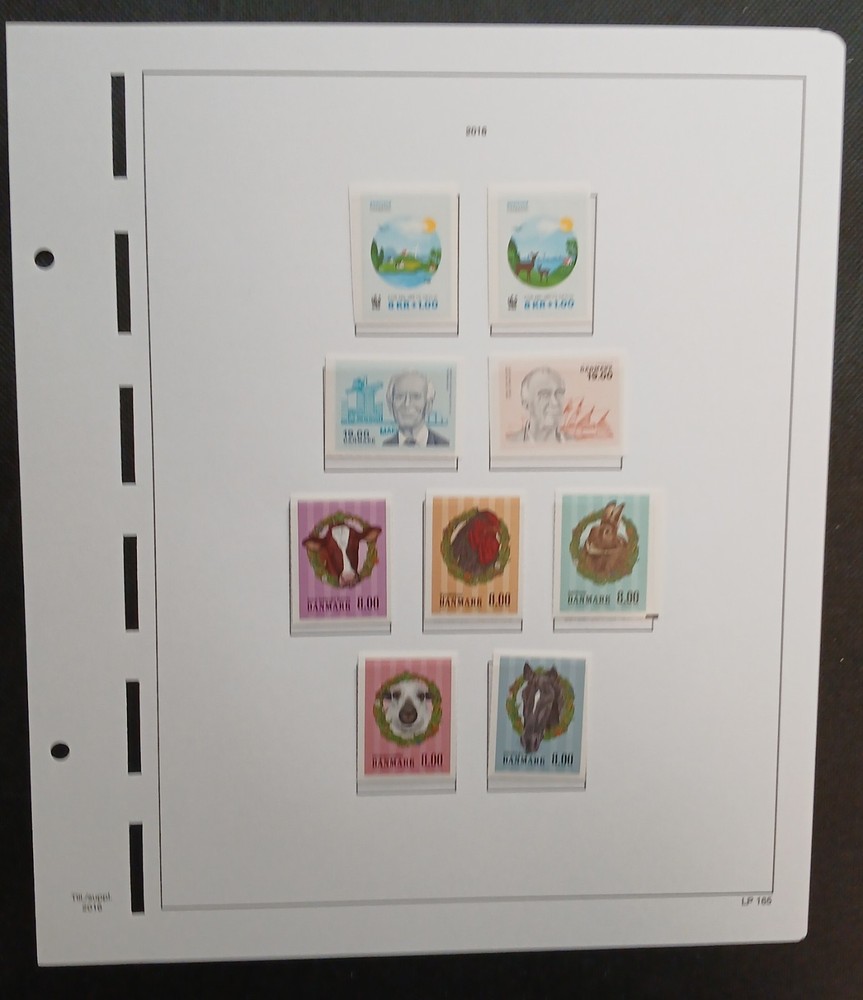2016 Denmark Year Set On Stender Hingless Pages