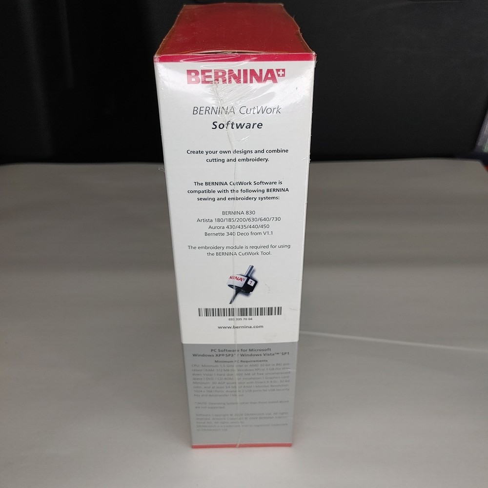 Bernina Cutwork Software Windows 7 Sealed (Package Ware)