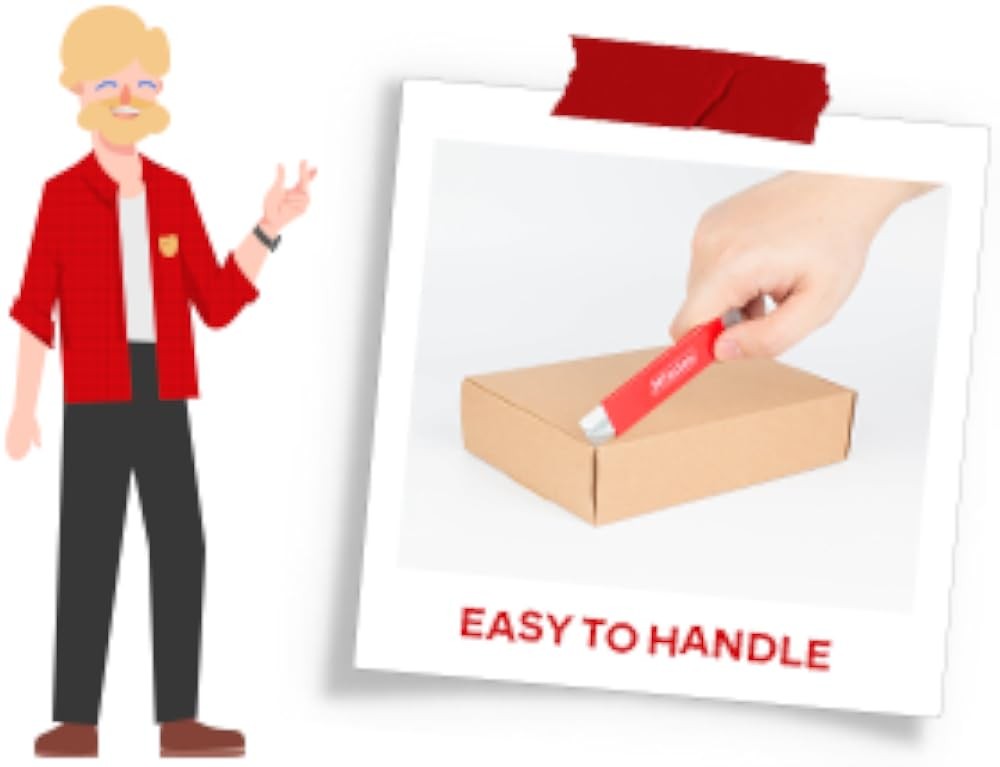 Retractable Box Cutters with Safety Scraper Bulk Cardboard and