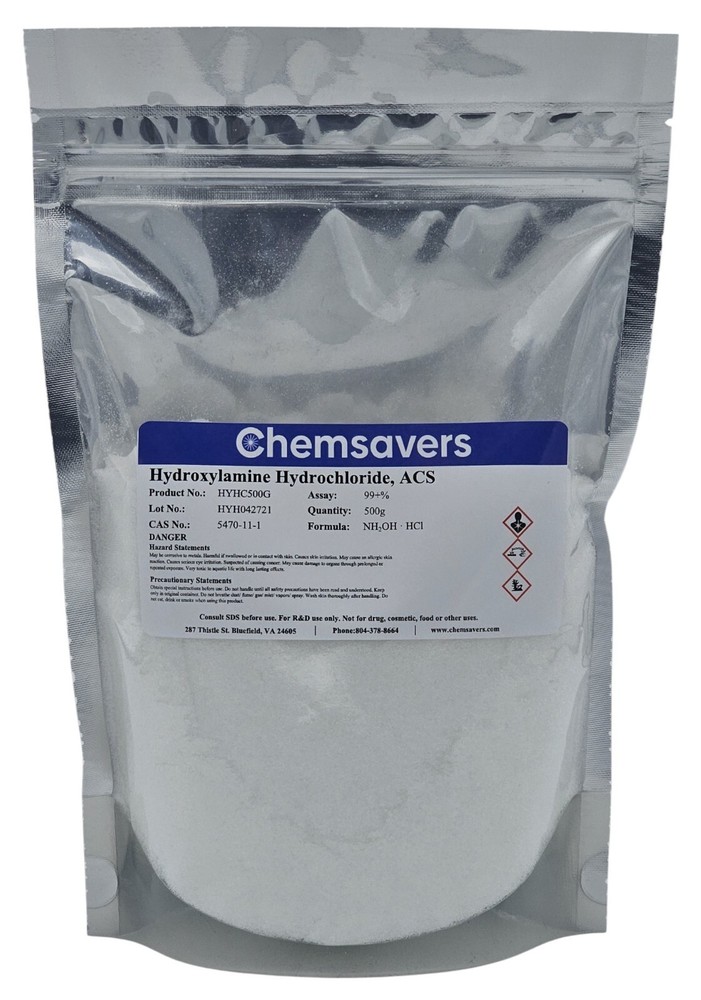 Hydroxylamine Hydrochloride, ACS, 99+%, 500g