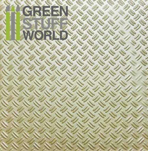 ABS Embossed Plasticard A4 - DOUBLE DIAMOND Tread plate - Styrene Plastic Sheets