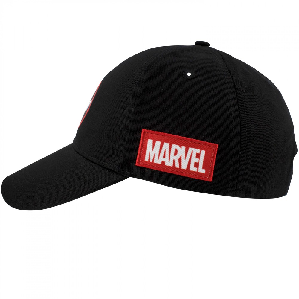 Deadpool Logo Black Snapback Hat Black