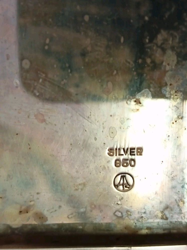 Stunning Large 950 Fine Silver Japanese Cigarette Case
