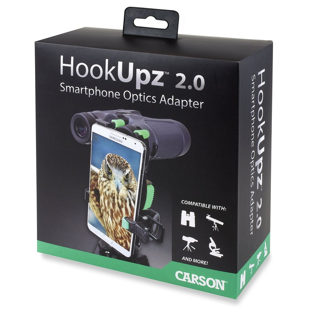 Carson HookUpz 2.0 Universal Smartphone Optics Digiscoping Adapter for Binocu...