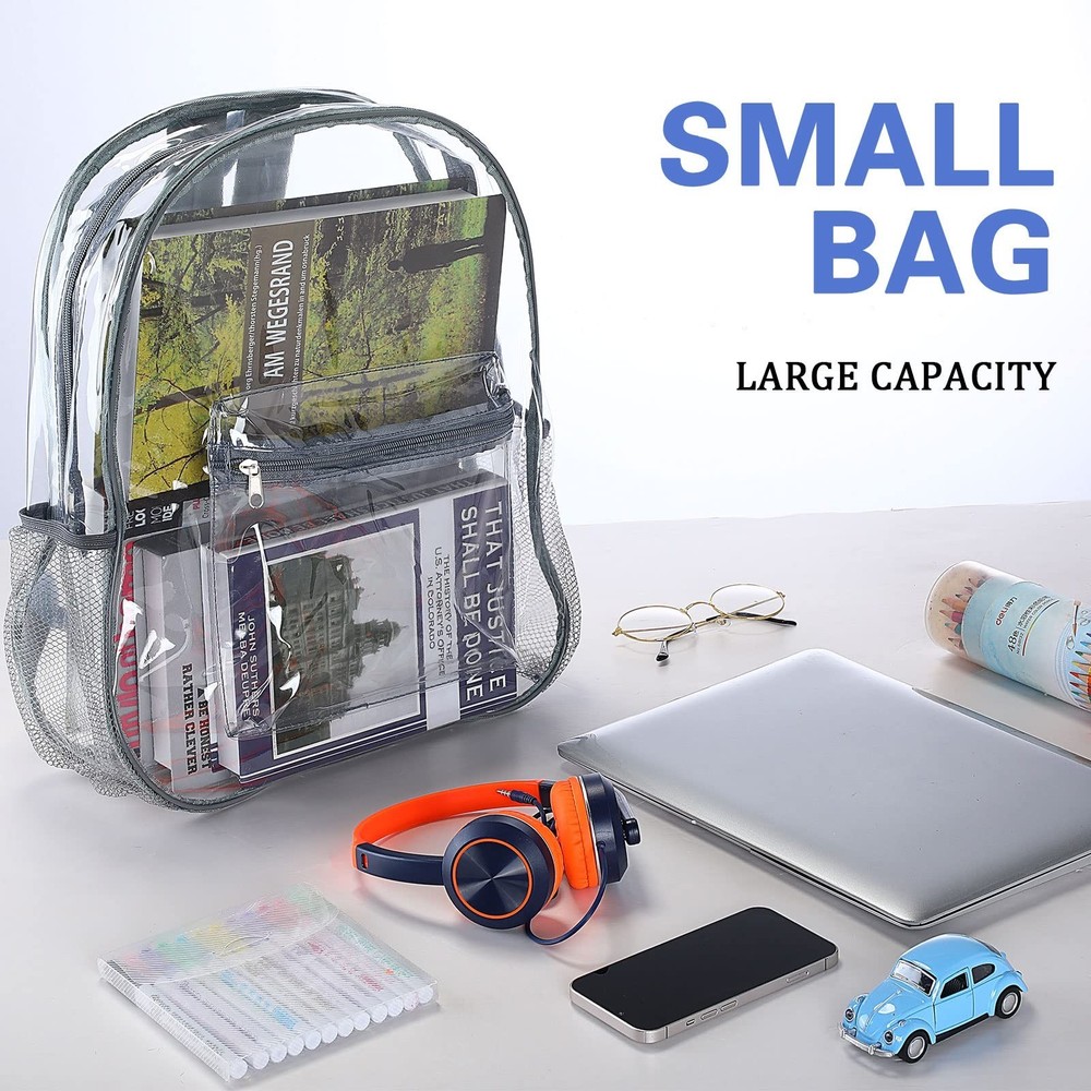 WILLBOND 12Pack Clear Backpack Heavy Duty Transparent Bookbag See Through Wat...