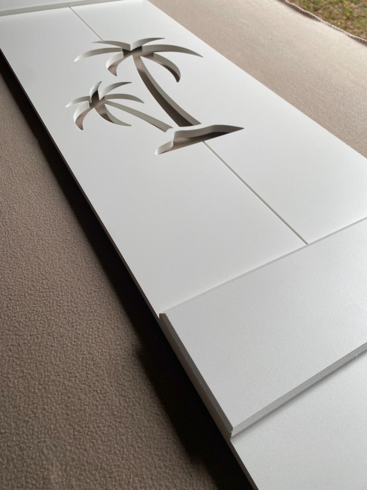 Custom Palm Tree Shutter, PVC Exterior Shutter, Sold Individually