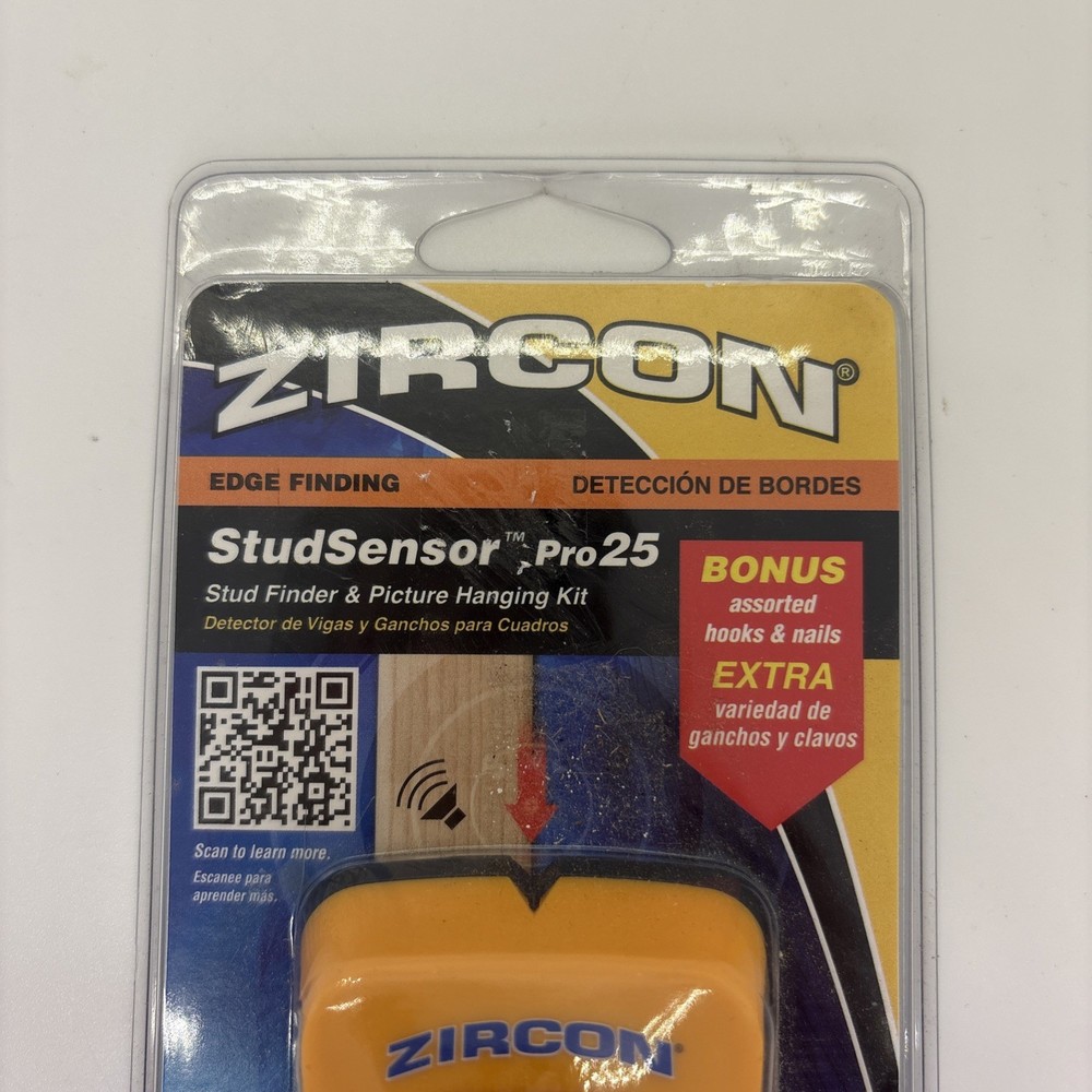 Zircon StudSensor Pro25 Stud Finder Picture Hanging Kit Assorted Hooks
