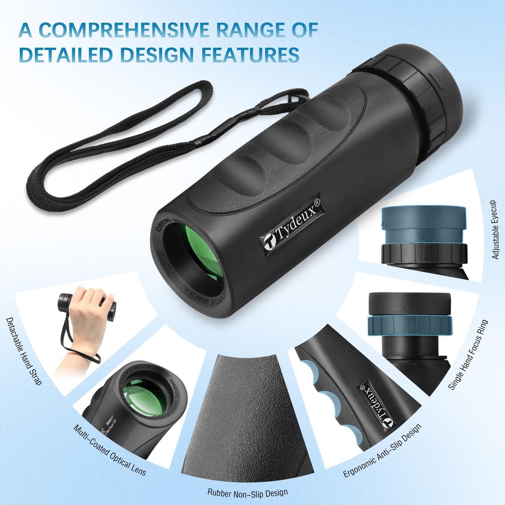 Tydeux 10x25 Waterproof Compact Monocular - Small High