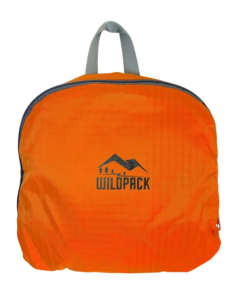 Backpack, Collapsible, Foldable Travel Pack, Packable, Durable--Orange