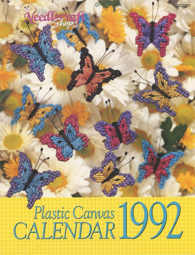 Needlecraft 1992 Calendar 12 Patterns Plastic Canvas Booklet