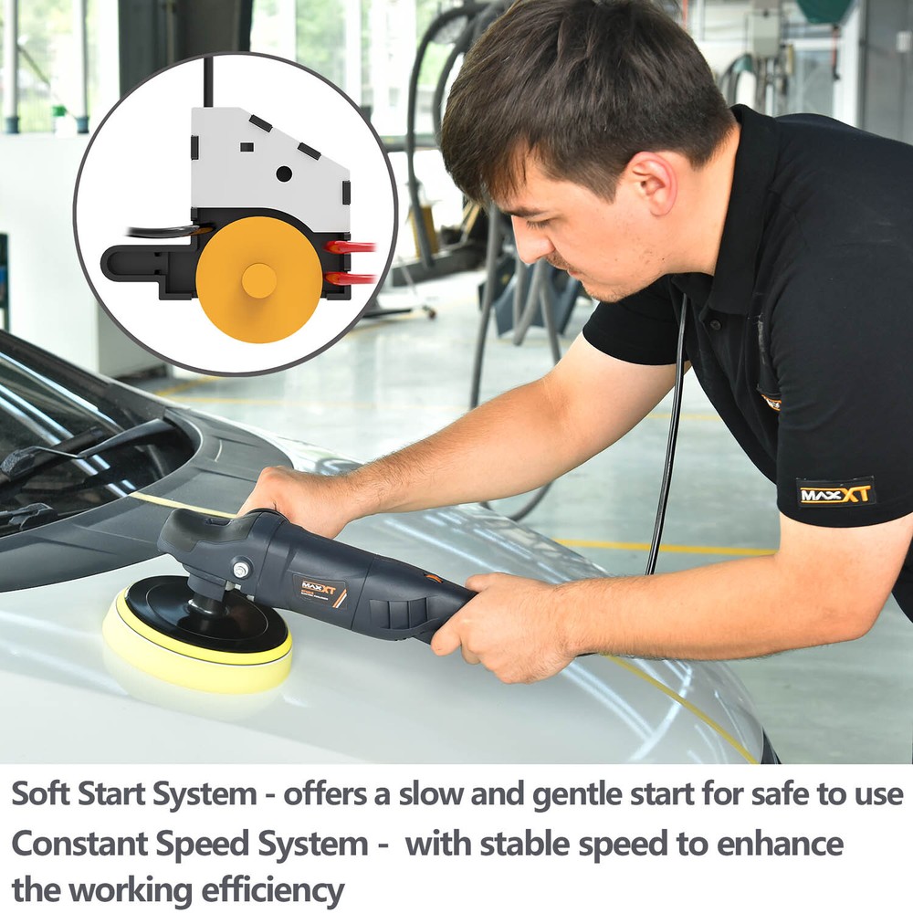 MAXXT Car Buffer Polisher Rotary Variable Speed 7 Inch Polishing Machine