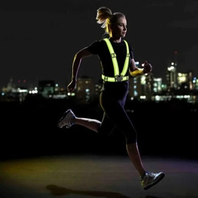 Adjustable Reflective Safety Vest High Visibility Night Running Work Jacket