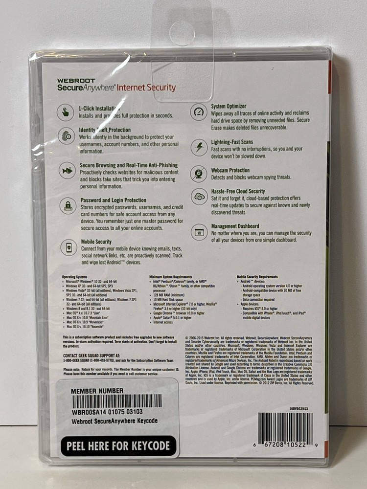 Webroot SecureAnywhere Internet Security - Full Version for Windows & Mac...