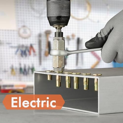 Multi-Grip Rivet Nut Installation Tool Set M5(Plus Nut Tool-6pcs, Stainless)