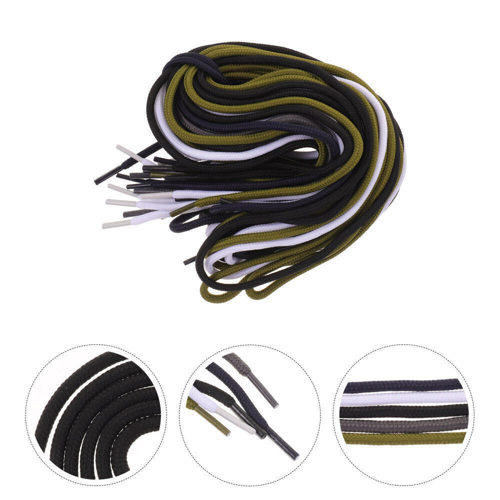 10 Pairs Stretch Shoe Laces Round Shoelaces Athletic Replacement