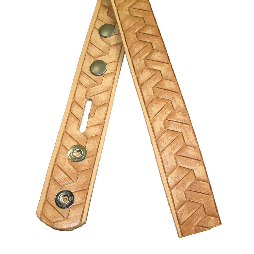 1-1/4" Embossed Geometric Weave Belt Blank