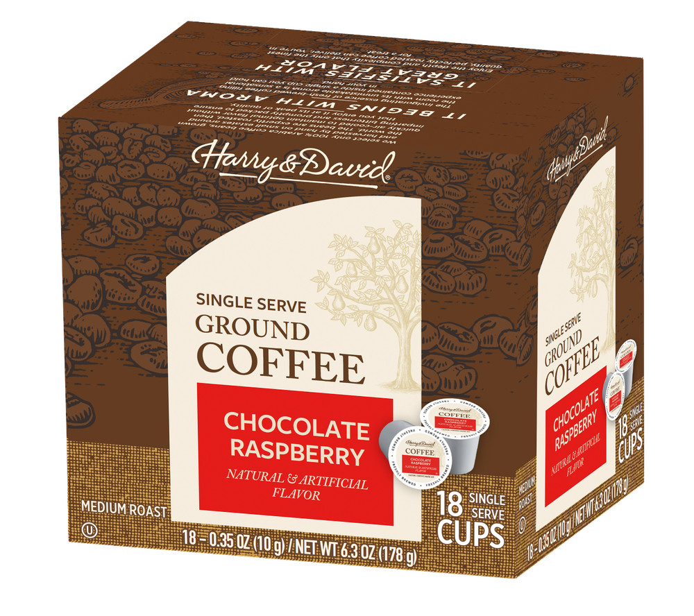 Harry&David Coffee Combo,Chocolate Cherry Decadence, Choc. Rasp. 2/18 ct boxes
