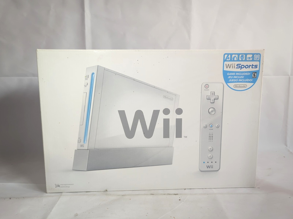 Nintendo Wii  Console game system controllers bundle White (With box) Tested B13