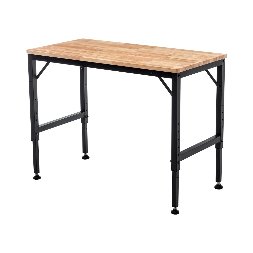 Heavy-Duty Adjustable Garage Workbench with Non-Slip Mat 2000-Pound Capacity