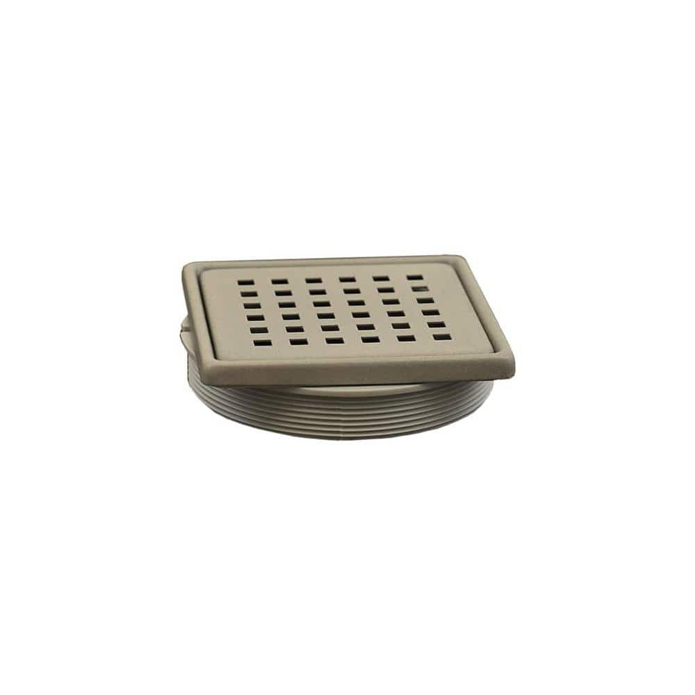 Everbilt Watershield Shower System 4 in. Brushed Nickle Square Grid Drain Grate