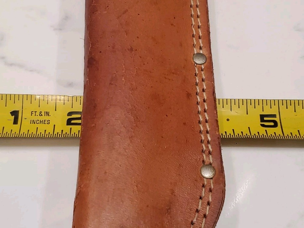 Vintage Leather Tool Pouch Sheath Open Bottom Utility Holder